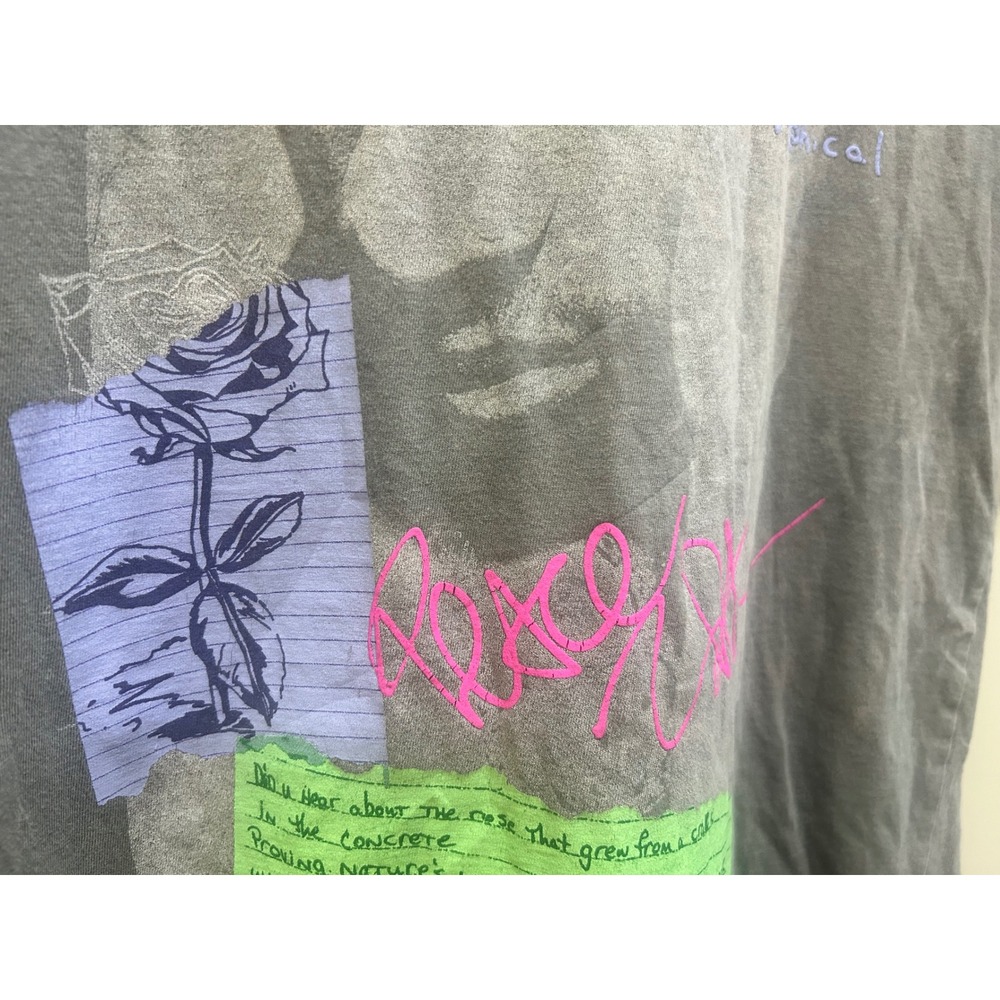 Tupac 2Pac The Rose That Grew From Concrete Graphic T-Shirt Gray XXS Hip Hop - Picture 4 of 9